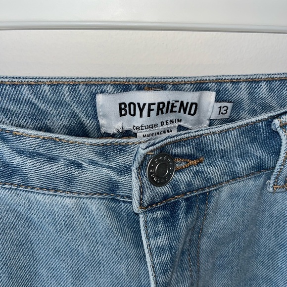 Refuge Denim Distressed Blue Boyfriend Jeans - Picture 2 of 3